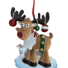 101 – Personalized Christmas Tree Decorations – Rudolph With Eggnog “No Returns On Sale Items” - Image 3