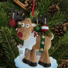 101 – Personalized Christmas Tree Decorations – Rudolph With Eggnog “No Returns On Sale Items”