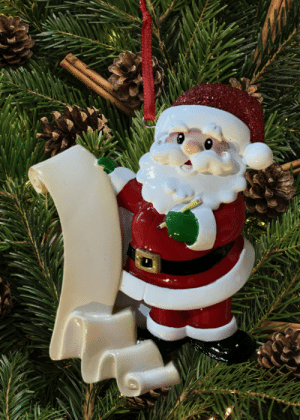 099 Santa Personalised Christmas Tree Decorations