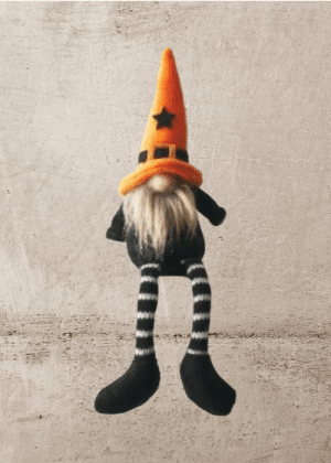 786 - Halloween Gonk With Orange Hat, 16cm no returns on sale items