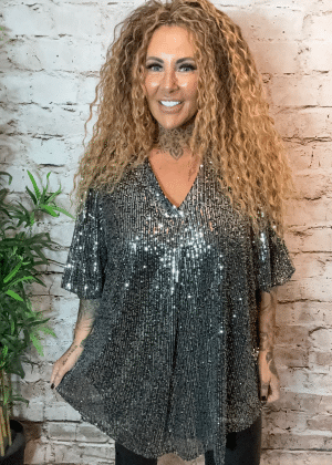 Tinsel Sequin Top best fits 16-24