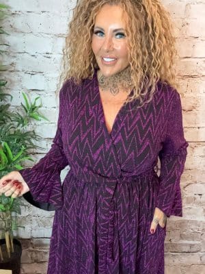 Glitter bomb wrap dress best fits 16-24