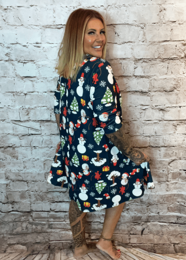 Snowman Print Dress best fits 16-24 - Image 2