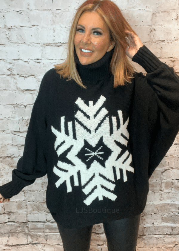 Snow is Falling chunky knit jumper best fits 16-24 - Image 5