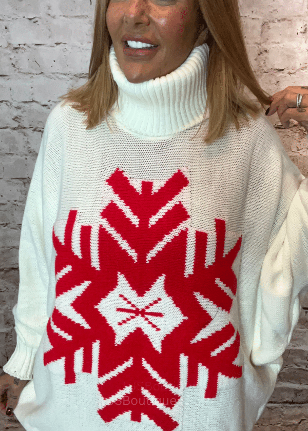 Snow is Falling chunky knit jumper best fits 16-24 - Image 2