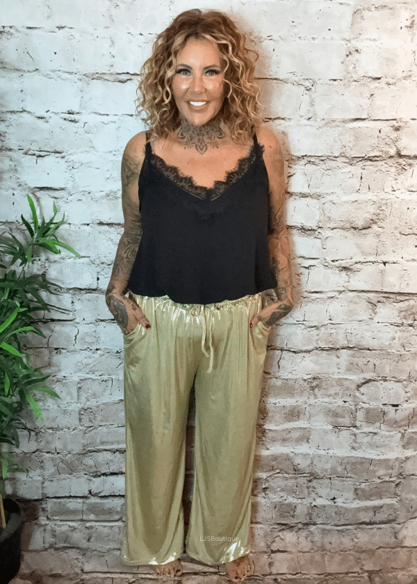 Noel metallic Trousers best fits 14-24 - Image 4