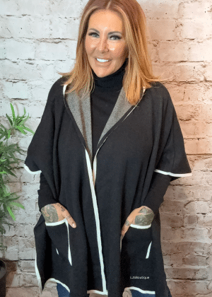 Lindsay Hooded Poncho (one size fits all)