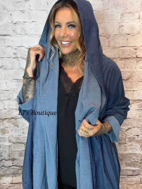Denim Cocoon Duster coat Best Fits 14-24 *Restocked* - Image 3