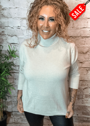 Misha sparkle polo neck jumper 12-20 (NO RETURNS ON SALE ITEMS )