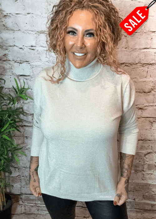 Misha sparkle polo neck jumper 12-20 (NO RETURNS ON SALE ITEMS )