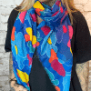 492 Multi colour flower print scarf