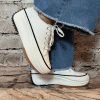 white canvas trainers
