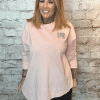 Clover hanky hem sweater top best fits 10-18