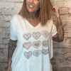 The Cupid V-neck t-shirt best fits 14-22