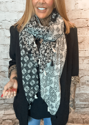558 Multi print scarf  *RESTOCKED*