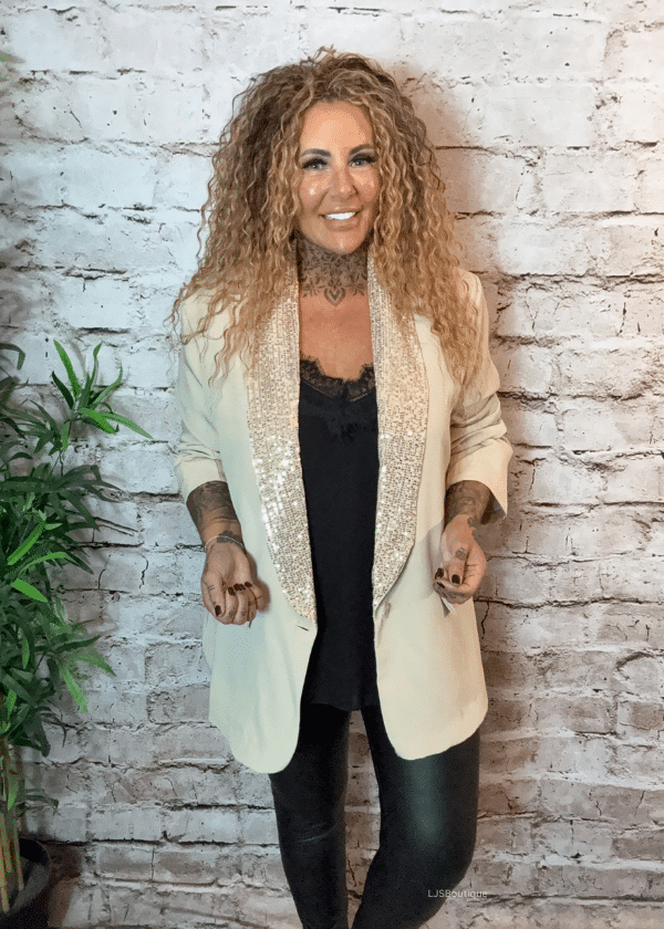 Angel Sequin Blazer best fits 14-22 - Image 4