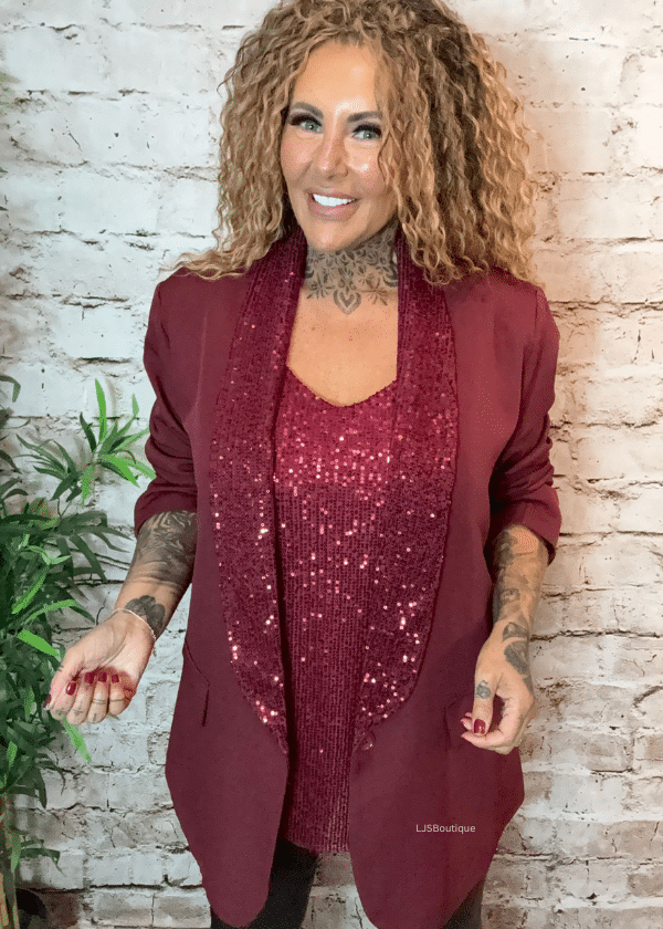 Angel Sequin Blazer best fits 14-22 - Image 9