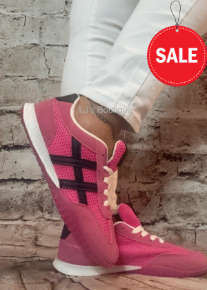 752  Pink and black trainers No returns on sale items