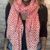 024 Heart print scarf