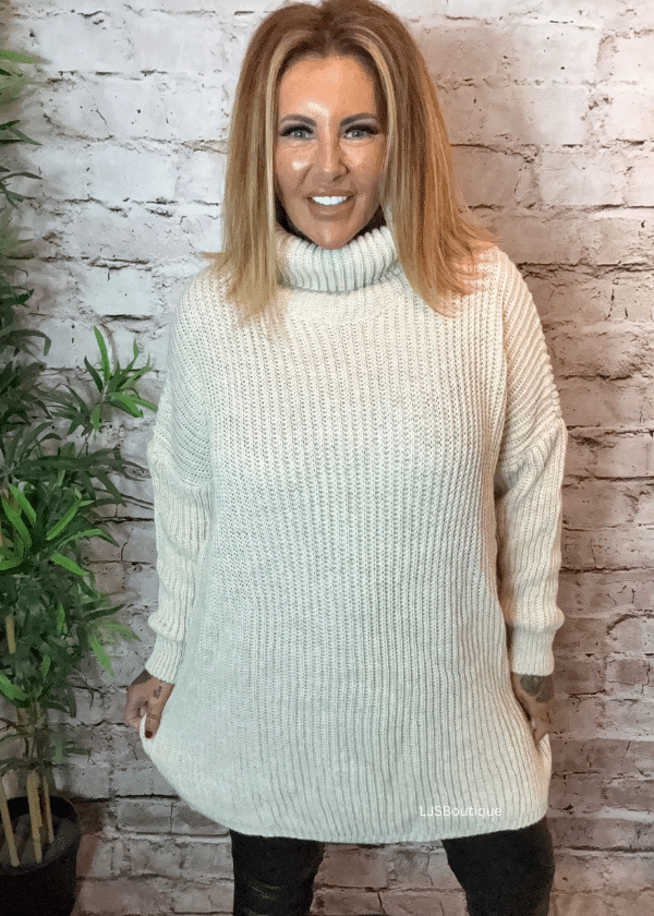 Emma Turtle Neck Waffle Jumper 16-26 - Image 9