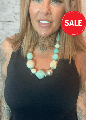 739 Green beaded necklace