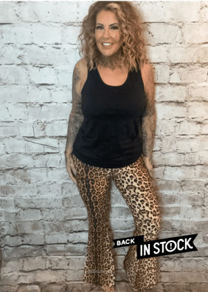 Animal print Flared leggings