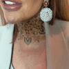 111 Gold and White earrings
