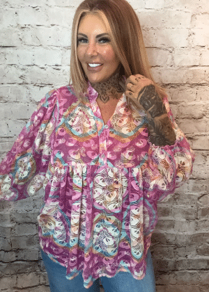 Krystal lace blouse best fits 16-24 16-26 "No Returns On Sale Items"