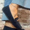 Navy moccasin slip on loafers - Image 2