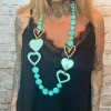 160 Mint heart necklace