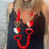 161 Red heart necklace