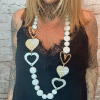 162 White heart necklace