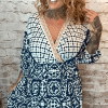 Maddy navy wrap dress best fits 14-22 - Image 3
