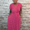 June spotty wrap dress best fits 14-22