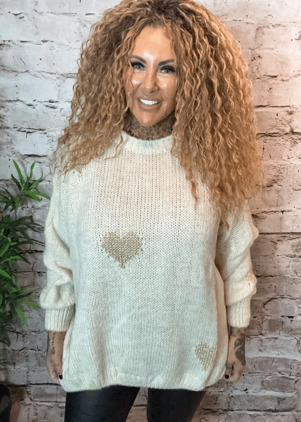 Heart throb Over sized jumper best fits 16-26 - Image 5