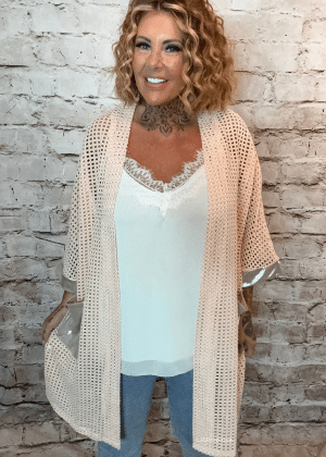Tamsin Crochet kimono top (One size fits most)