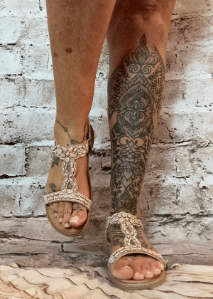 314 Lucia rose gold sandals
