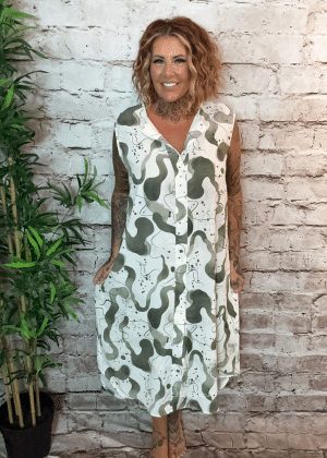 Adele Sleeveless dress best fits 16-24
