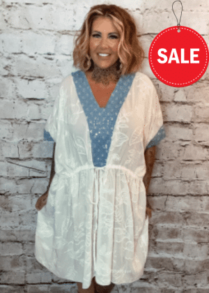 Melissa kaftan top/tunic (one size fits most) No returns on sale items