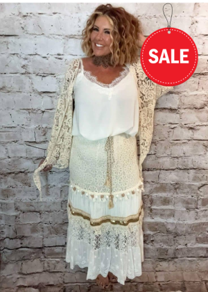 Malina Broderie Skirt Best Fits 8-16 No returns on sale items