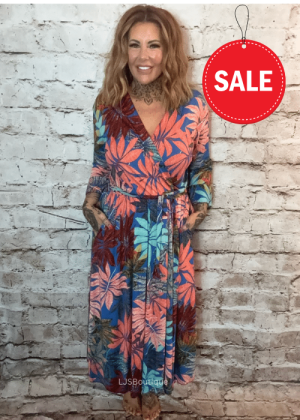 Radiance wrap dress best fits 14-26 "No Returns On Sale Items"