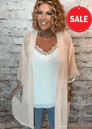 Tamsin Crochet kimono top (One size fits most) NO RETURNS ON SALE ITEMS