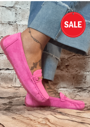 Fuchsia Moccasin slip on loafers "No Returns On Sale Items"