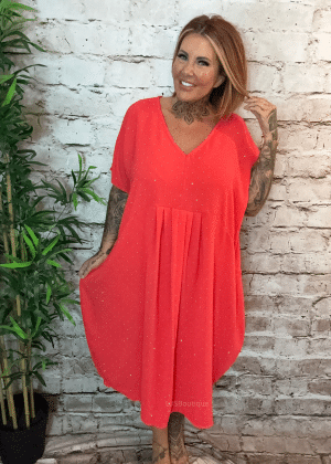 Adriana Embellished parachute dress best fits 16-26