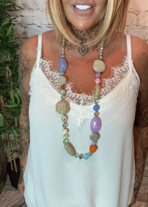 436 Pastel stones Necklace