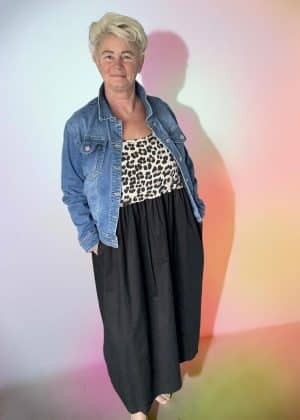Carrington Leopard print dress best fits 14-22