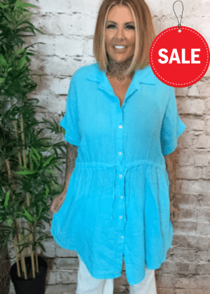 Avery shirt dress best fits 16-24 NO RETURNS ON SALE ITEMS