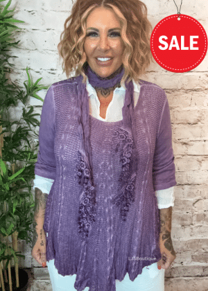 Gypsy Lee layered 3 piece top best fits 12-20 NO RETURNS ON SALE ITEMS