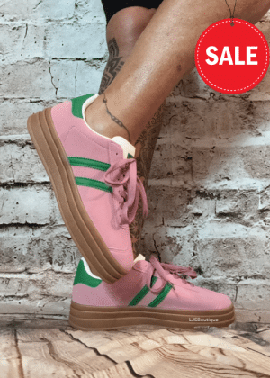 Pink retro-inspired platform trainers NO RETRNS ON SALE ITEMS