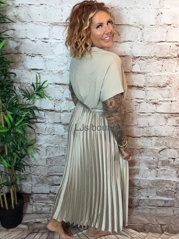 STONE Bianca Pleated Dress best fits 12-20 - Image 2